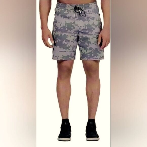 SPYDER Mens Active Woven Shorts Stretch Zip Pocket Moisture Wicking Gray XL, XXL - Picture 1 of 4